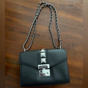 Michael Kors Black Crossbody Bag with Silver Studs